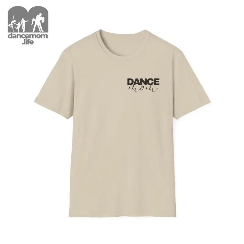 Beige t-shirt with ’DANCE’ text printed on the front.