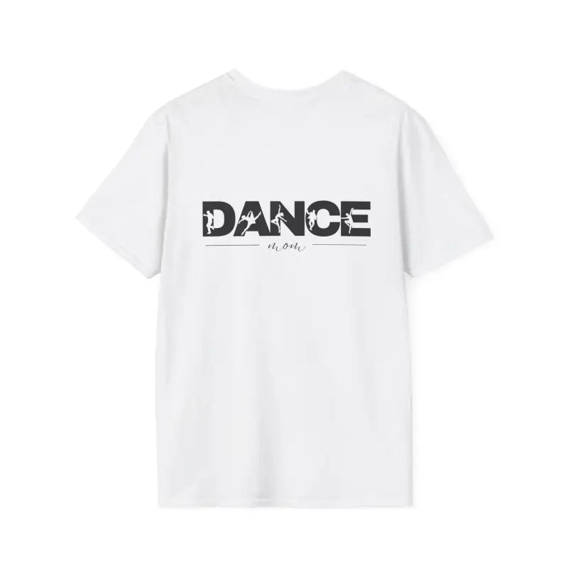 White t-shirt with ’DANCE’ text printed on it.
