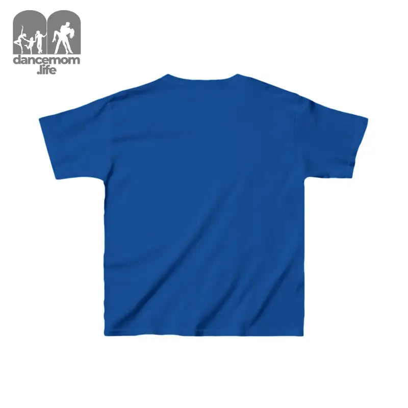 Blue short-sleeved t-shirt.