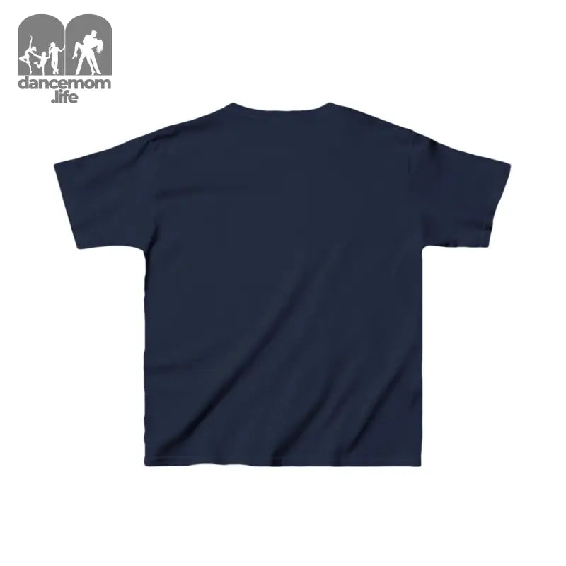 Navy blue short-sleeved t-shirt.