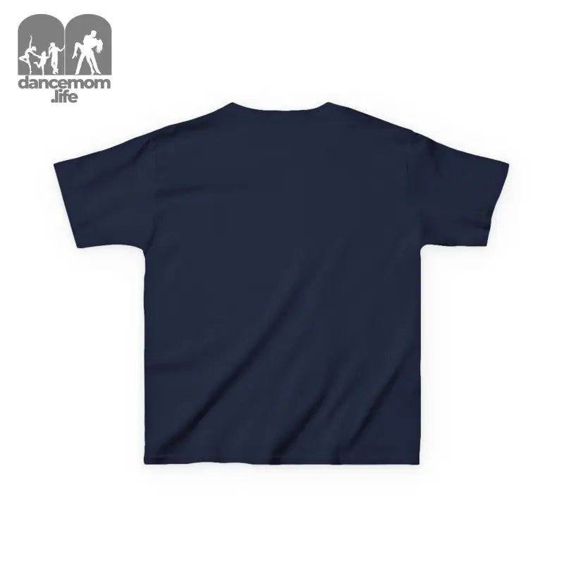 Navy blue t-shirt with short sleeves.