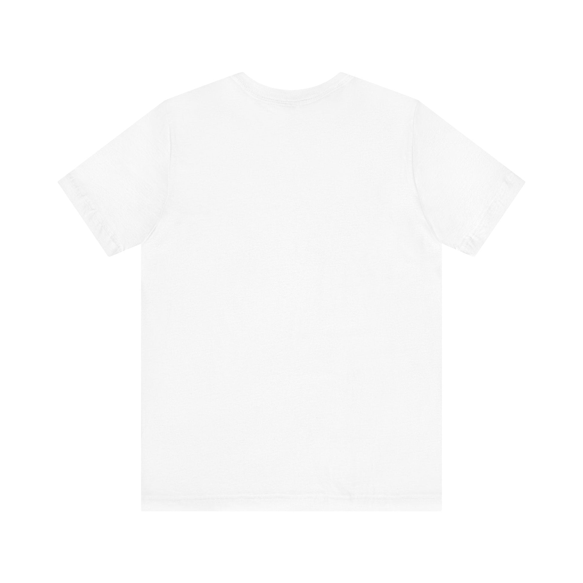 White short-sleeved t-shirt with a simple, plain design.