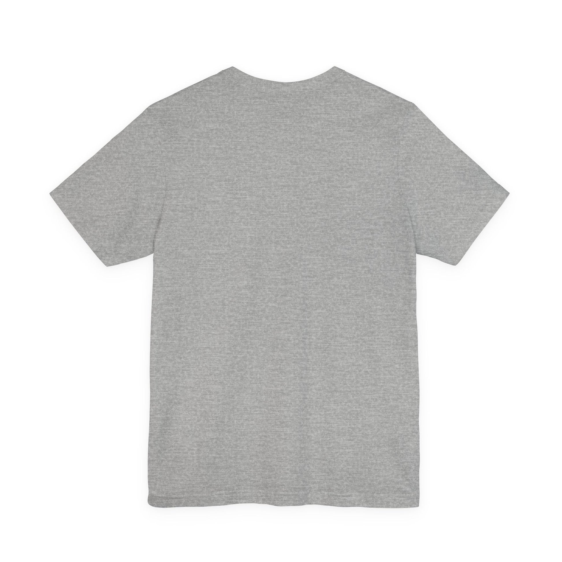 Gray heathered cotton t-shirt with a classic crew neck and short sleeves.