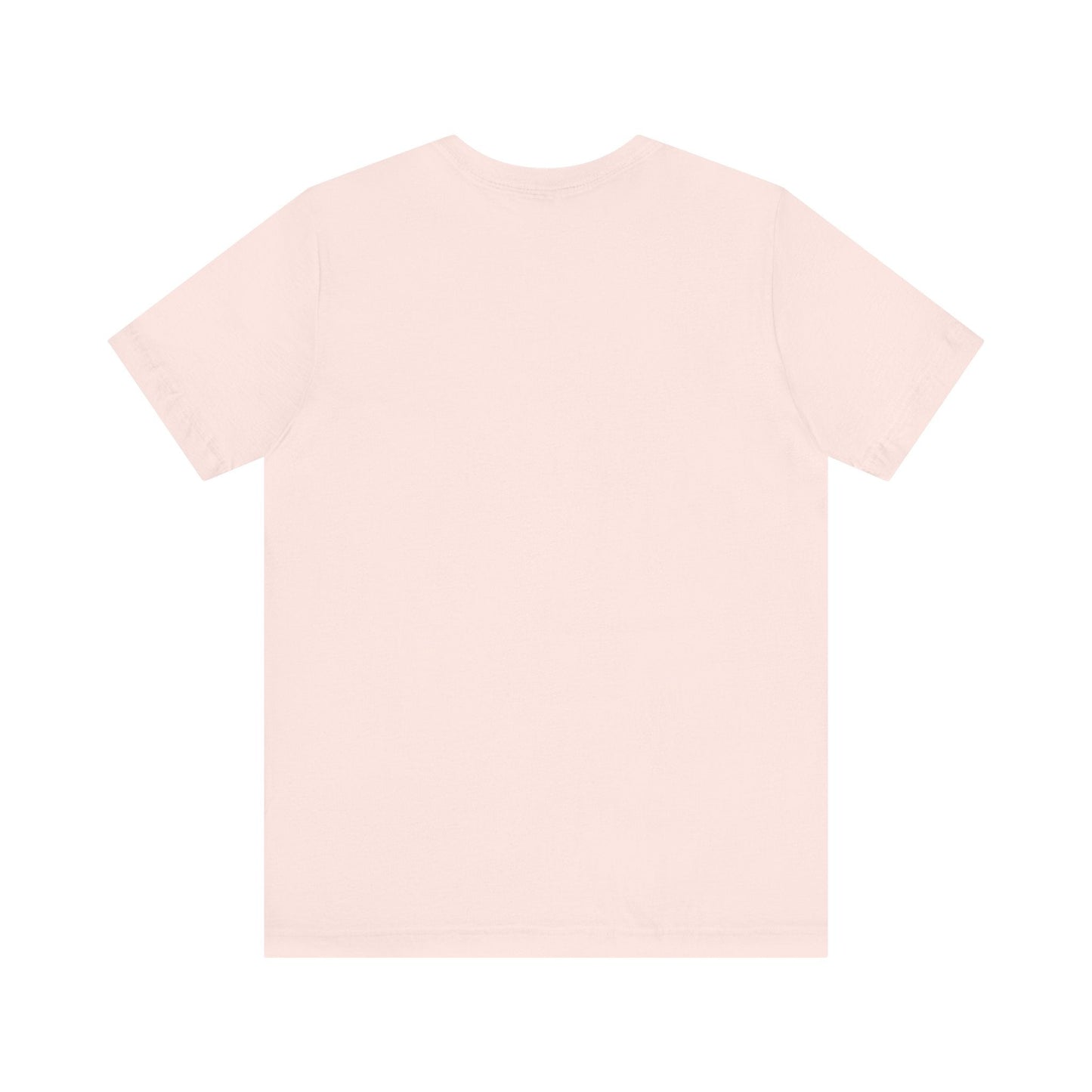 A soft blush pink short-sleeved t-shirt with a simple crew neck design.