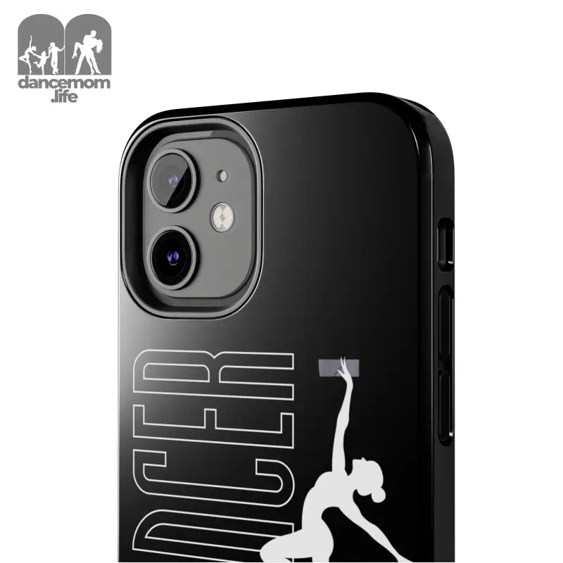 Black iPhone case featuring a basketball player silhouette design.