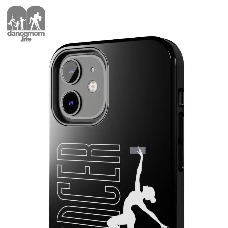 Black iPhone case featuring a white silhouette design.