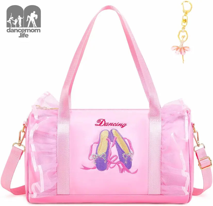 Cute Ballet Dance Backpack Tutu Dress Dance Bag with Key Chain Girls