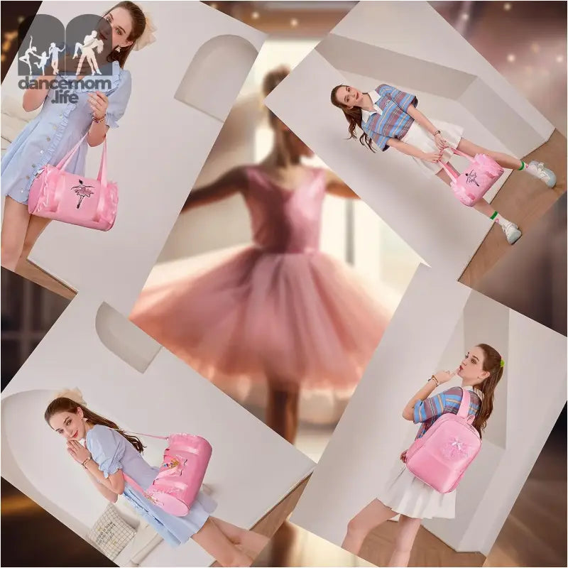 Cute Ballet Dance Backpack Tutu Dress Dance Bag with Key Chain Girls