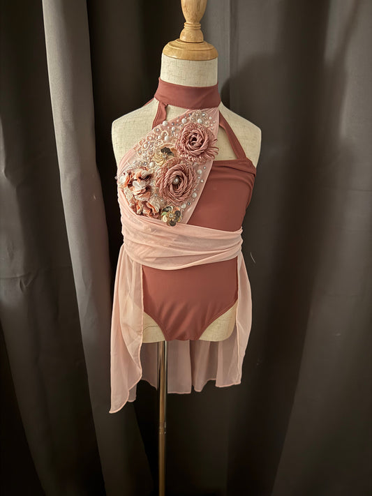 Enchanted Mauve – Child Small (US 6) Mauve Floral Lyrical Dance Costume