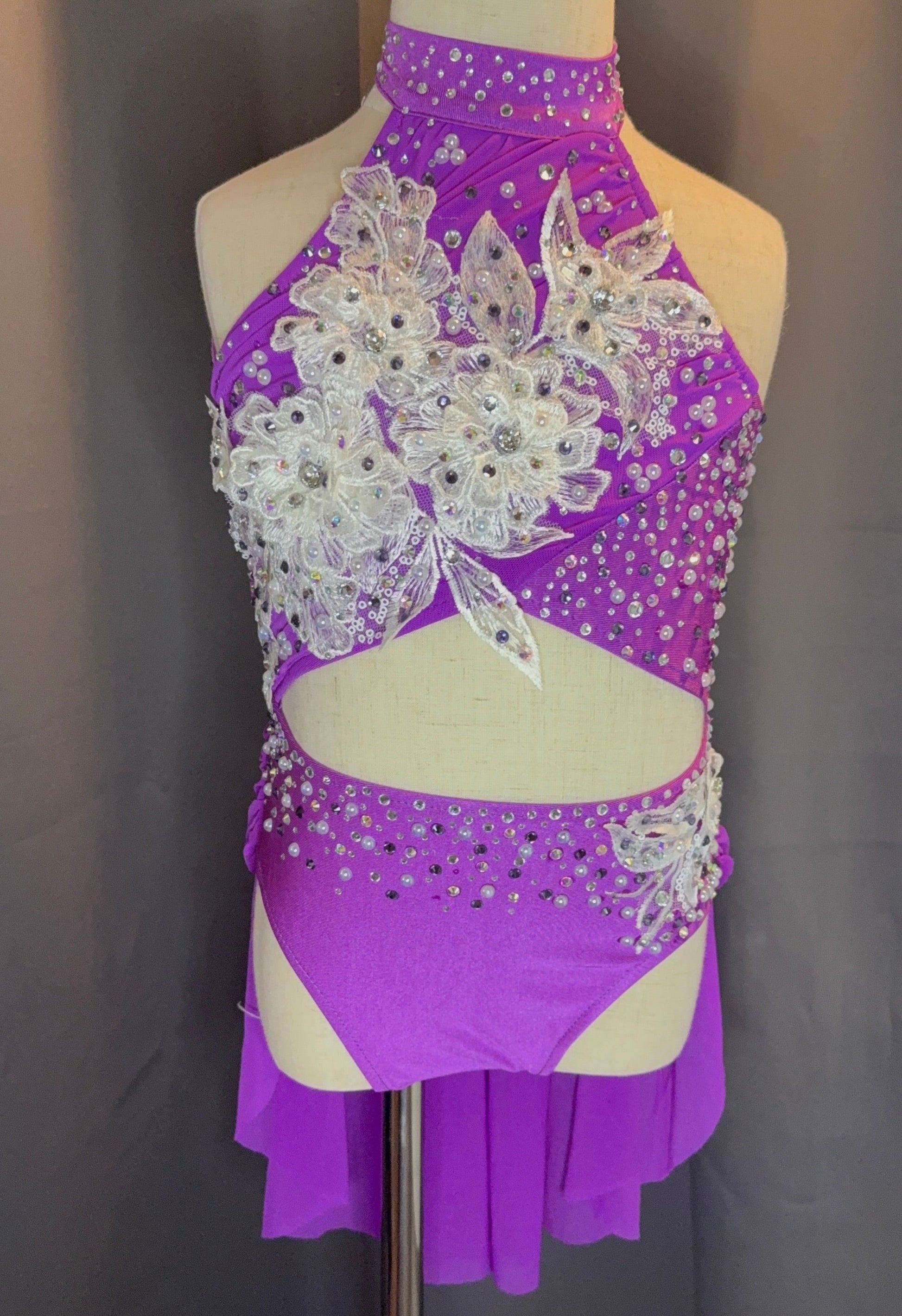 Enchanted Violet – Purple Sparkle Lyrical Dance Costume (Size US 6)