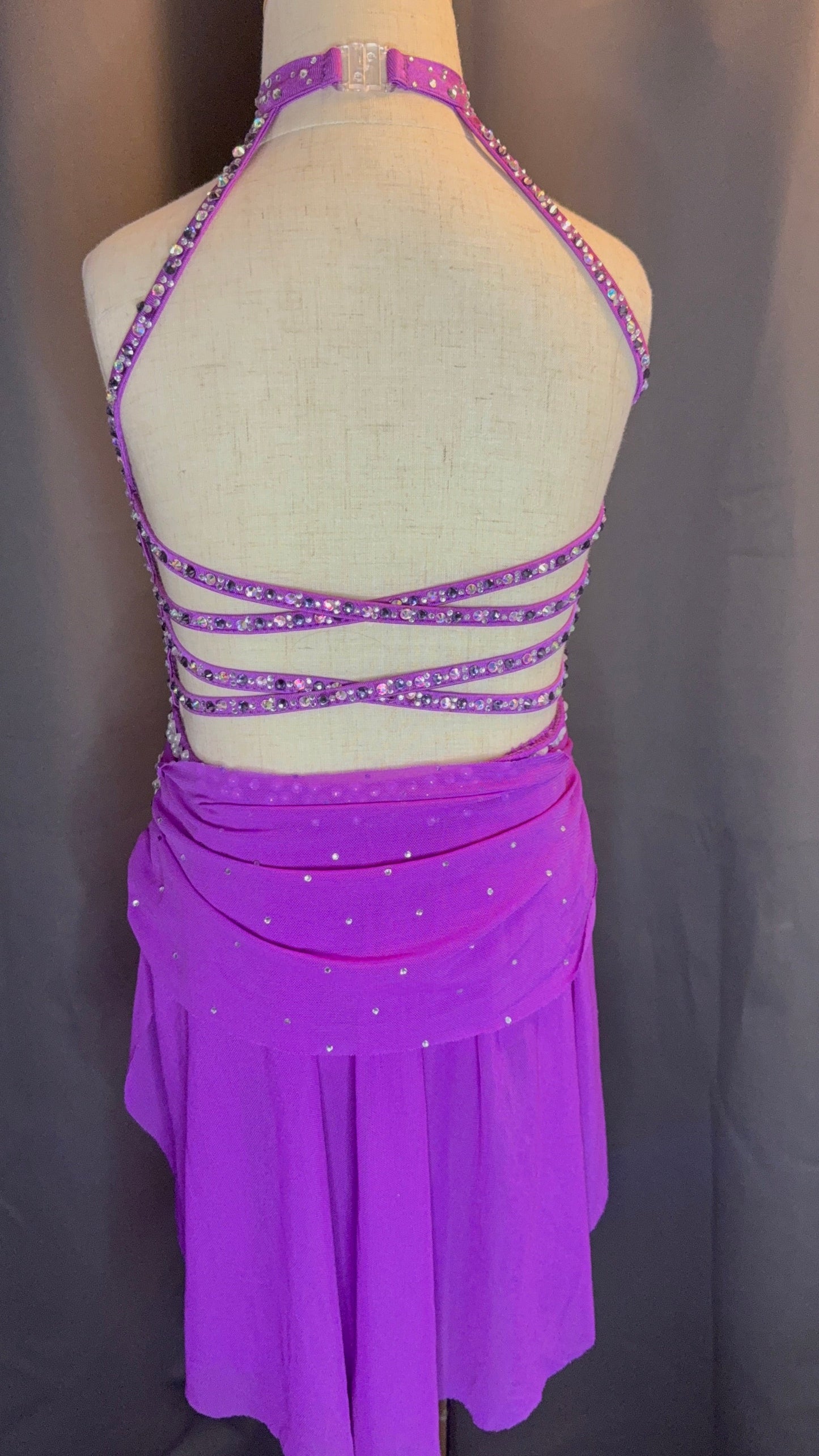 Enchanted Violet – Purple Sparkle Lyrical Dance Costume (Size US 6)
