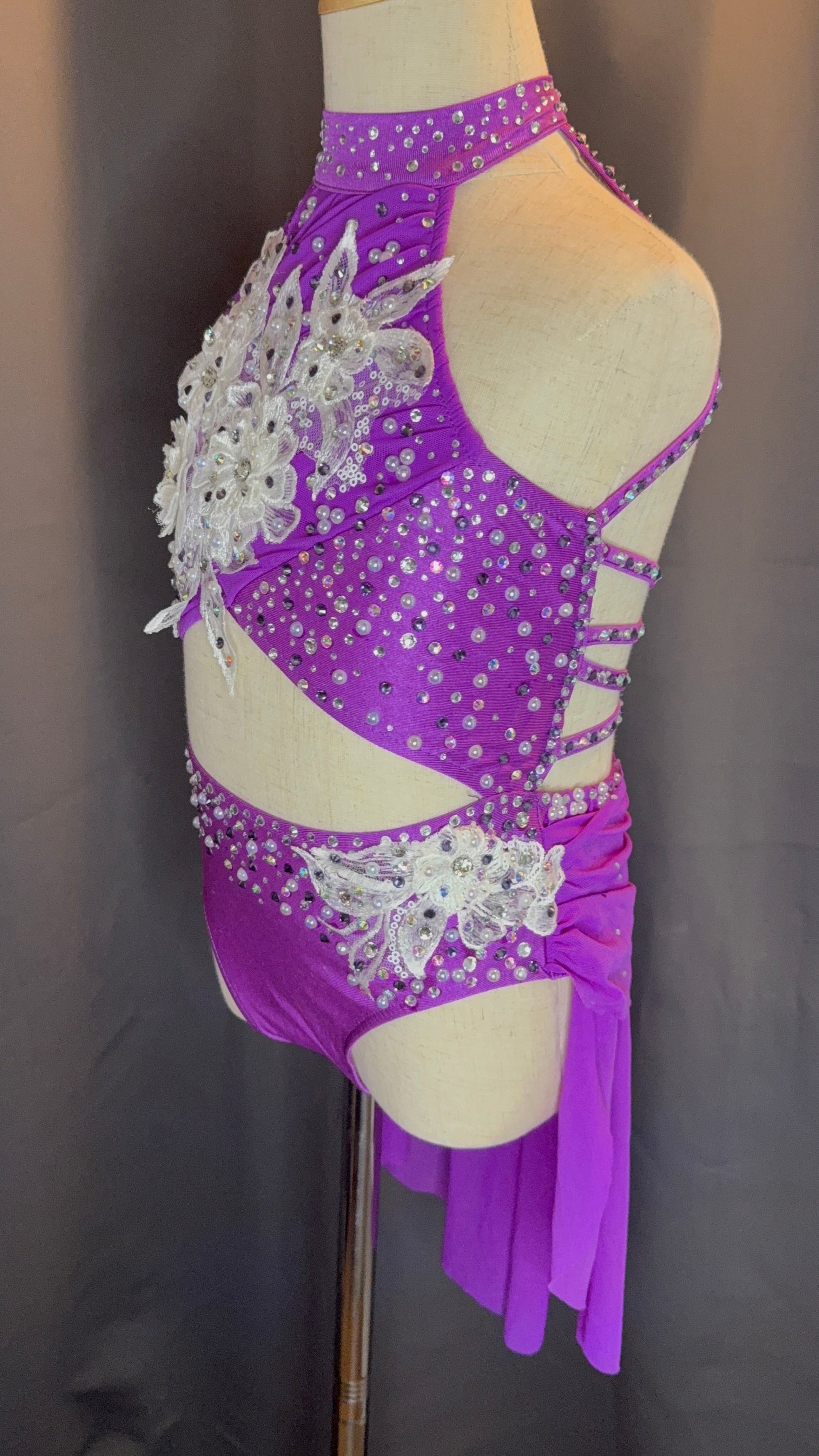 Enchanted Violet – Purple Sparkle Lyrical Dance Costume (Size US 6)