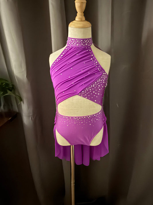 Enchanted Violet – Purple Sparkle Lyrical Dance Costume (Size US 6)