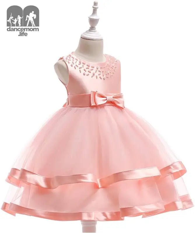 6M-9T Kids Pageant Flower Girl Dress Little Girls Party Wedding Formal Dresses