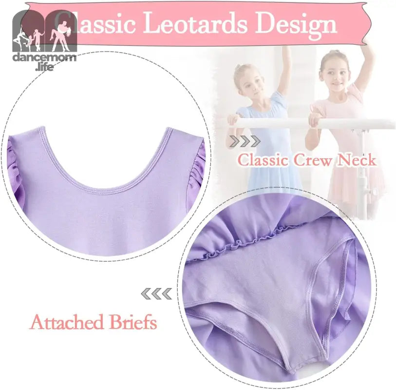 Ballet Leotards for Girls Criss-Cross Back Ballerina Outfits for Dance Gymnastics