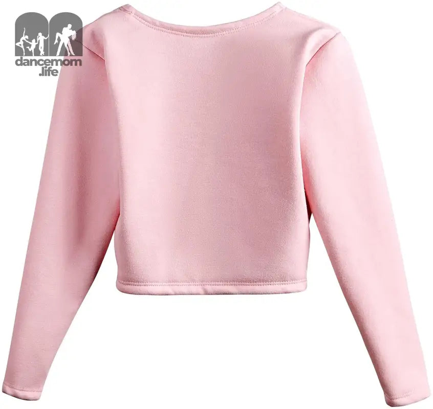 Girls Ballet Wrap Tops Kids Long Sleeve Dance Sweater,Velvet Inner