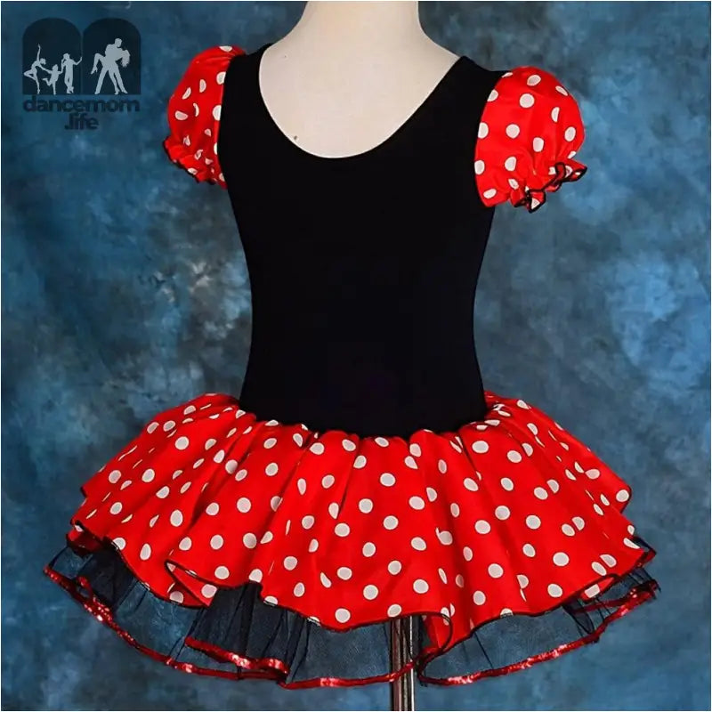 Girls' Polka Dots Halloween Christmas Fancy Dress Dance Costume with Headband