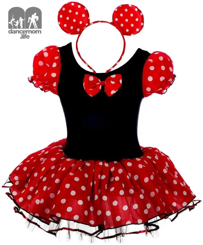 Girls' Polka Dots Halloween Christmas Fancy Dress Dance Costume with Headband