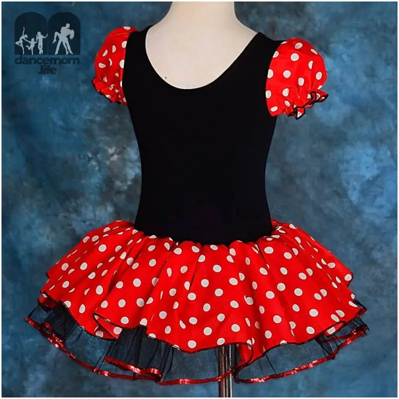 Girls' Polka Dots Halloween Christmas Fancy Dress Dance Costume with Headband