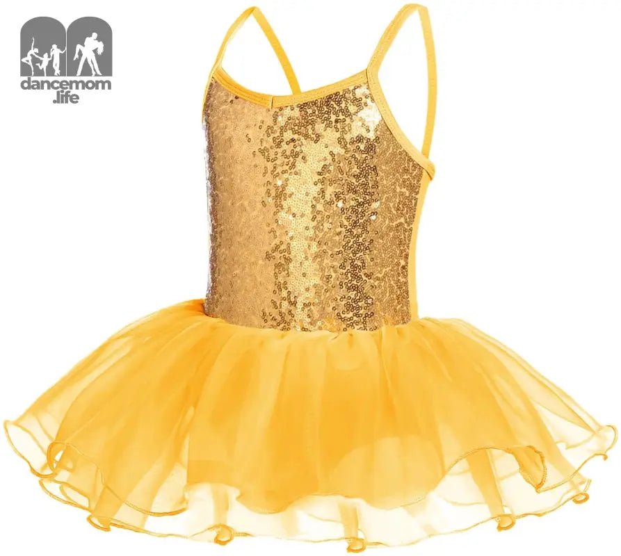 Girls Sequin Ballet Tutu Dress Sparkly Straps Leotards Ballerina Outfit Dance Costumes for Kids