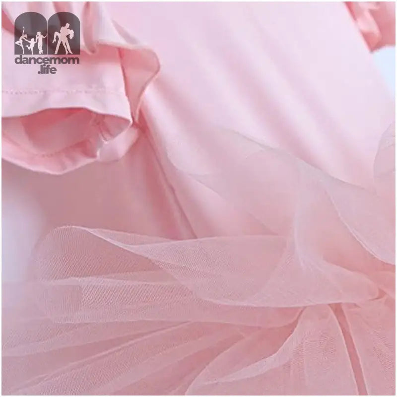 Girls Tutu Leotard Dress Short Sleeve Ballerina Dance Ballet Tulle Dresses