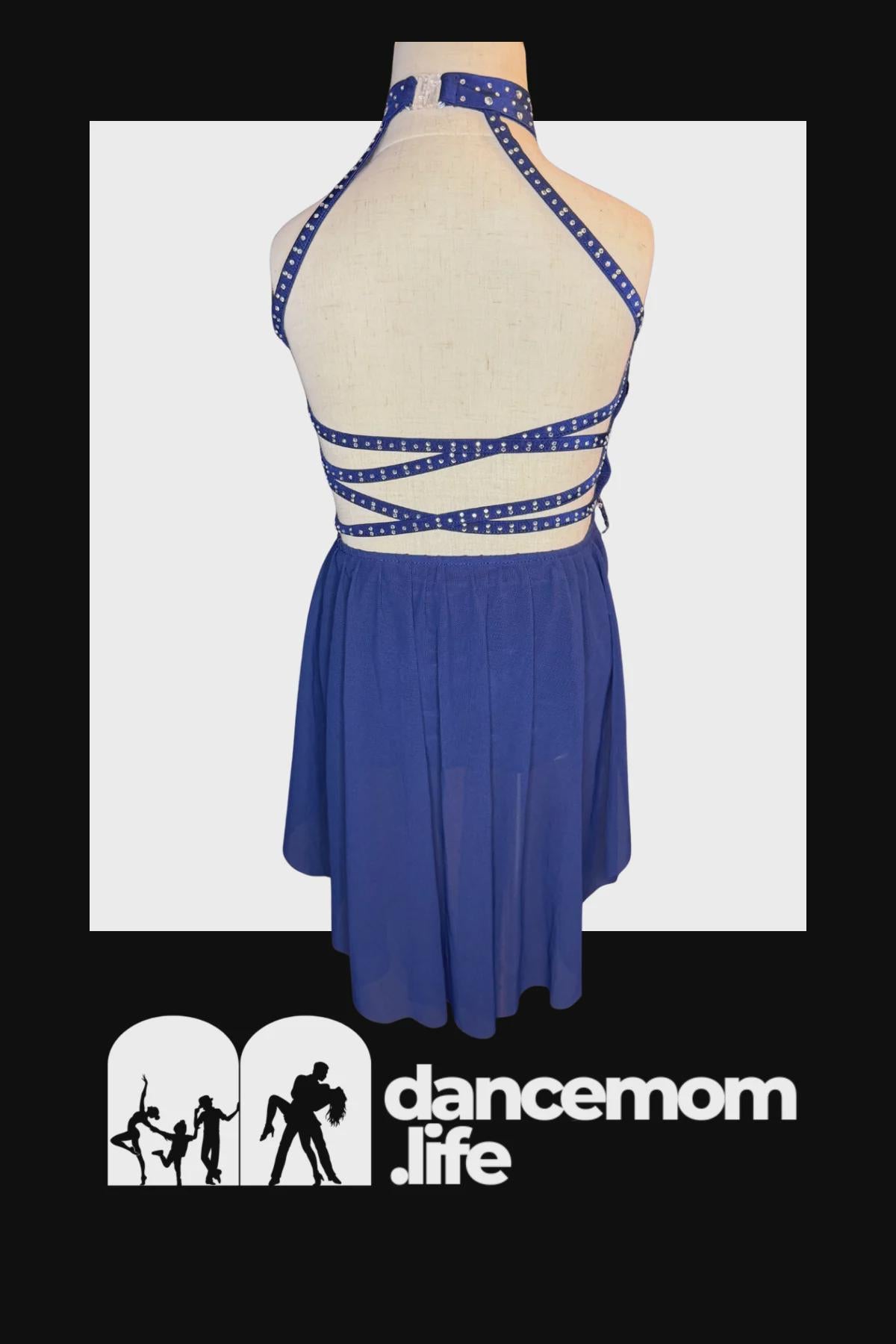 Navy Blue Lyrical Costume, Size 7/8 - "Starlit Petals"