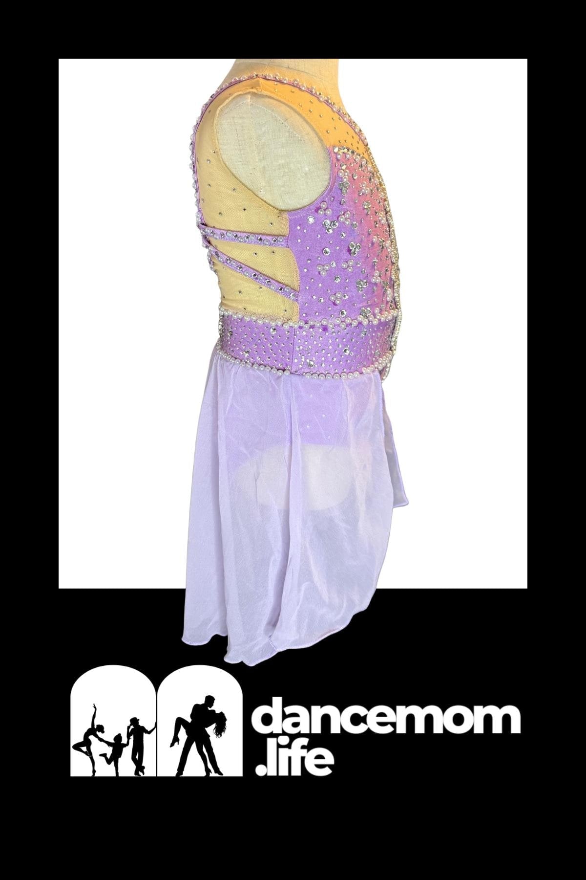 Lavender Ballet and Lyrical Dance Costume | Girls Size 6 | Rhinestone Performance Dress | Recital & Competition - "Lavender Grace"
