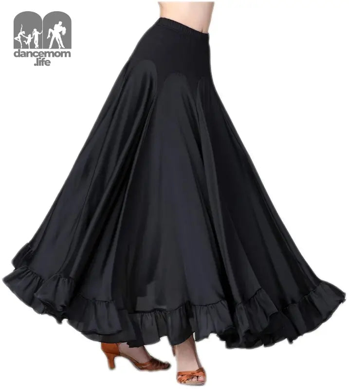 Long Modern Flamenco Waltz Standard Ballroom Dance Fancy Training Skirt