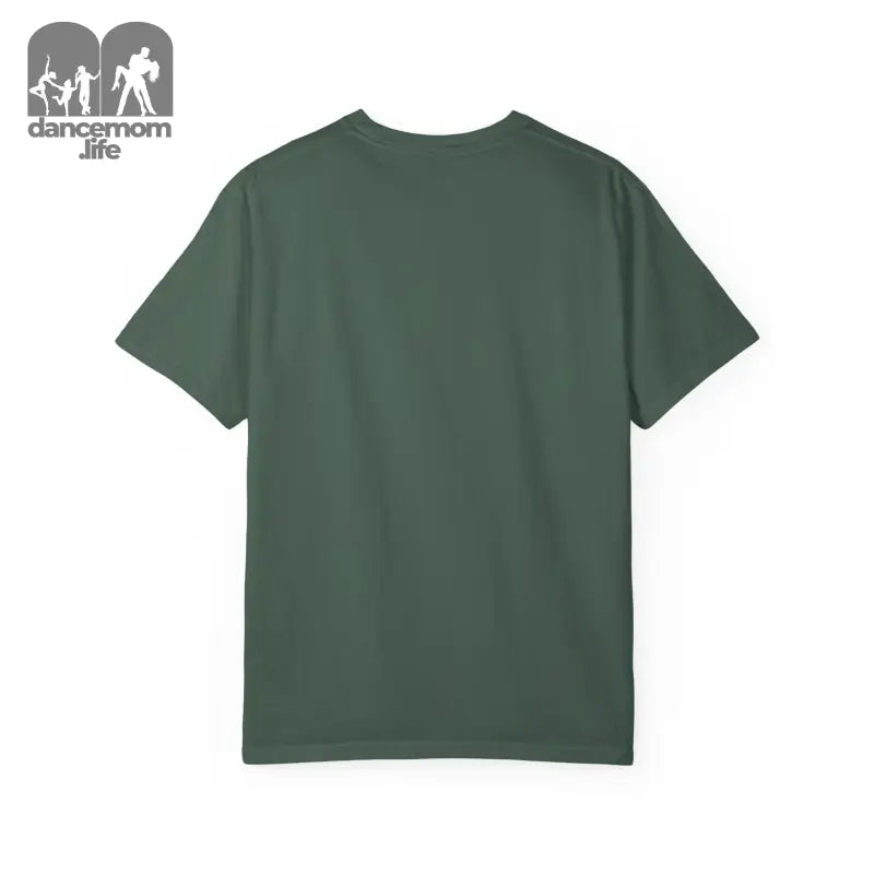 Plain olive green t-shirt.