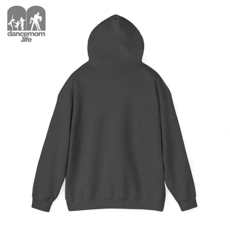 Dark gray hooded sweatshirt shown from the back.