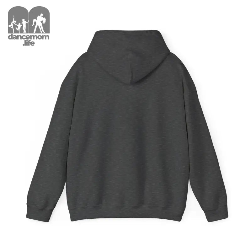 Dark gray hooded sweatshirt shown from the back.