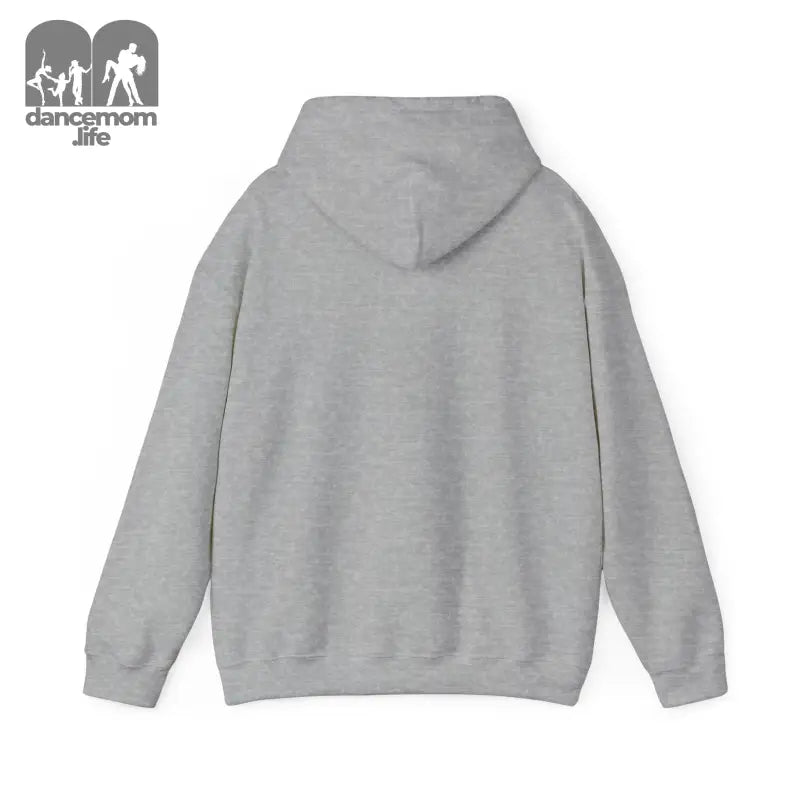 Gray hooded sweatshirt shown from the back.