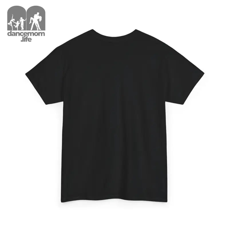 Plain black t-shirt with short sleeves.