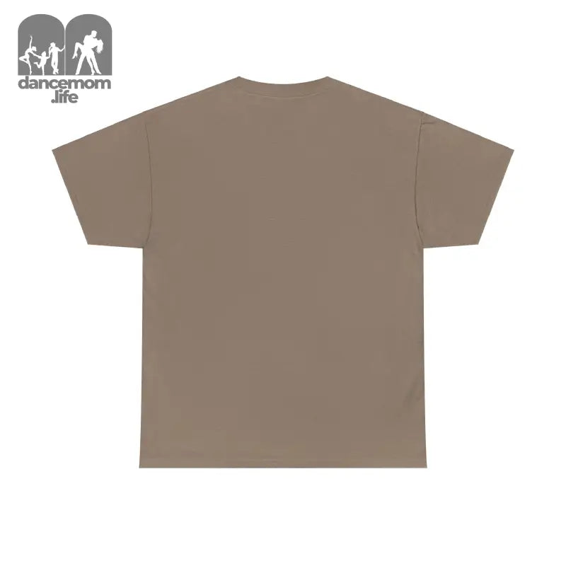 Plain brown t-shirt with short sleeves.