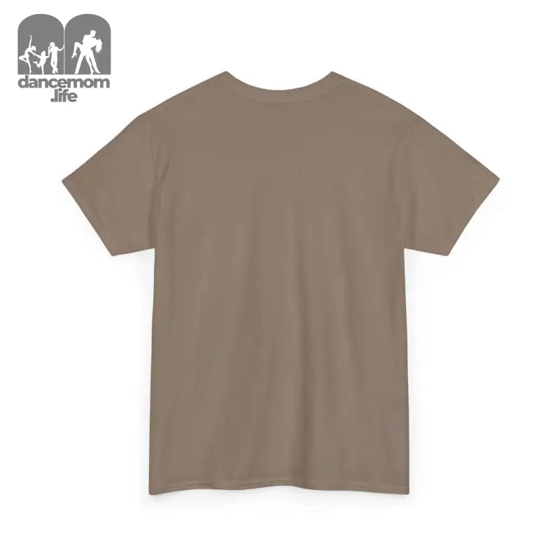 Plain brown t-shirt with short sleeves.