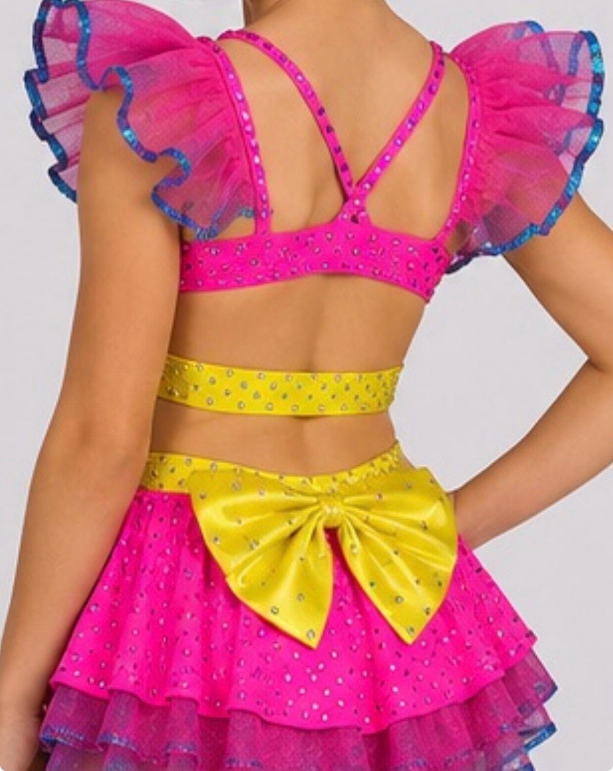 Neon Tulle Dance Costume, Child Size 8 - Ballet, Lyrical, Jazz - "Cotton Candy Dream"