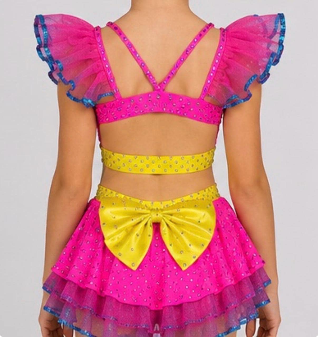 Neon Tulle Dance Costume, Child Size 8 - Ballet, Lyrical, Jazz - "Cotton Candy Dream"