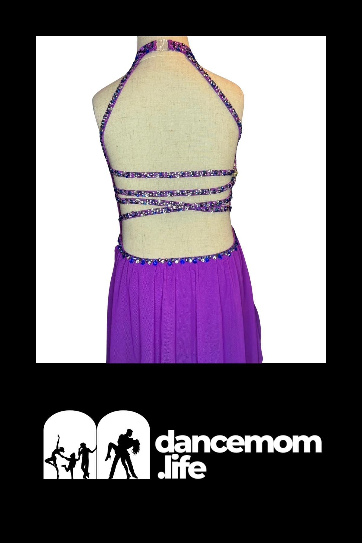 Purple & Blue Lyrical Dance Costume | Child Small (US 6) | Competition and Recital Dress - "Twilight Serenade"