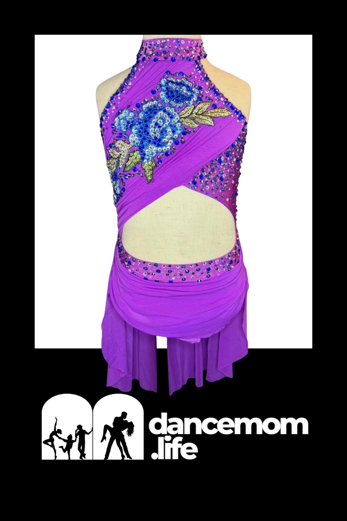 Purple & Blue Lyrical Dance Costume | Child Small (US 6) | Competition and Recital Dress - "Twilight Serenade"