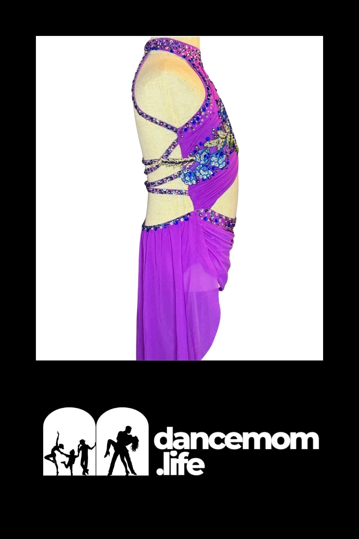 Purple & Blue Lyrical Dance Costume | Child Small (US 6) | Competition and Recital Dress - "Twilight Serenade"