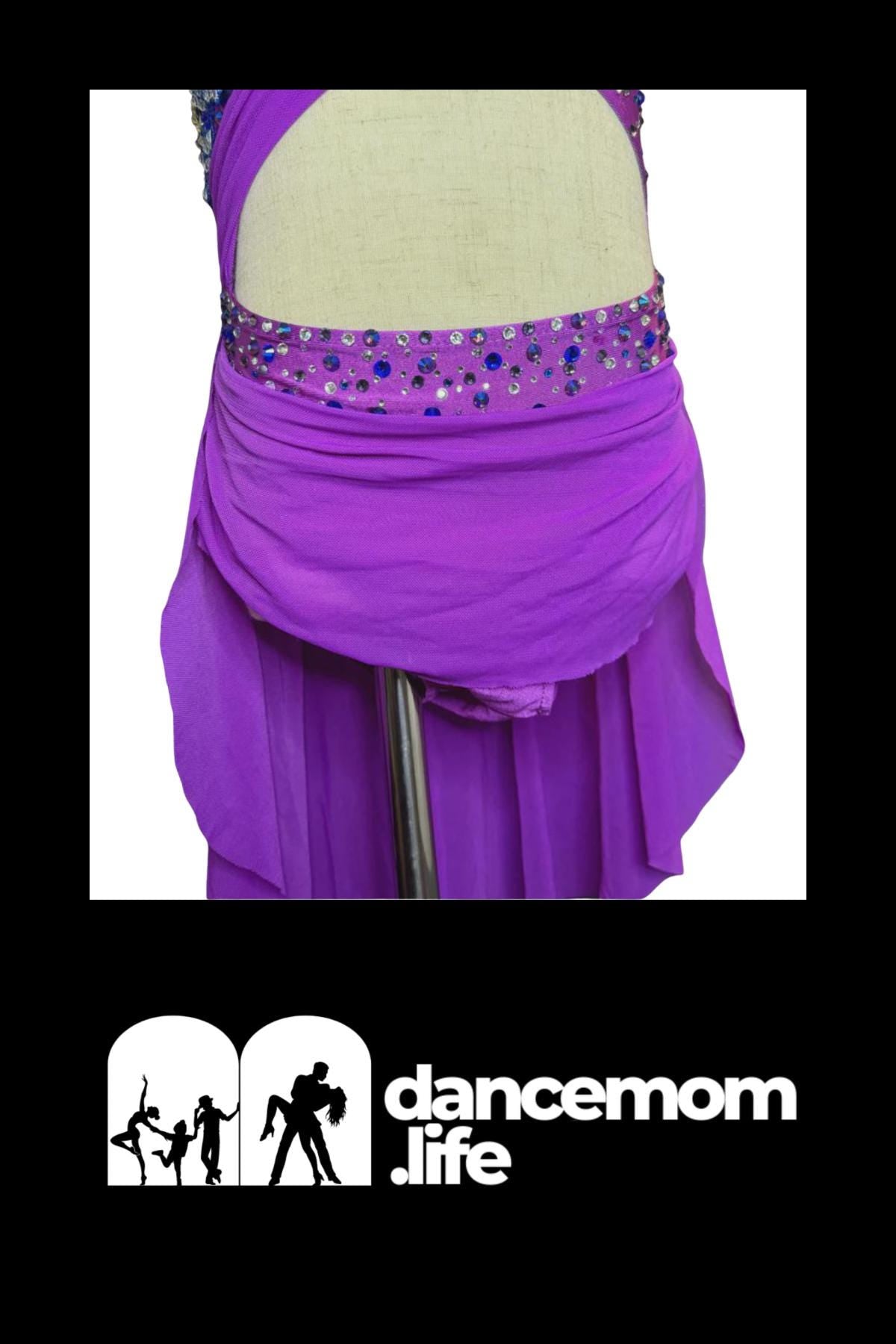 Purple & Blue Lyrical Dance Costume | Child Small (US 6) | Competition and Recital Dress - "Twilight Serenade"