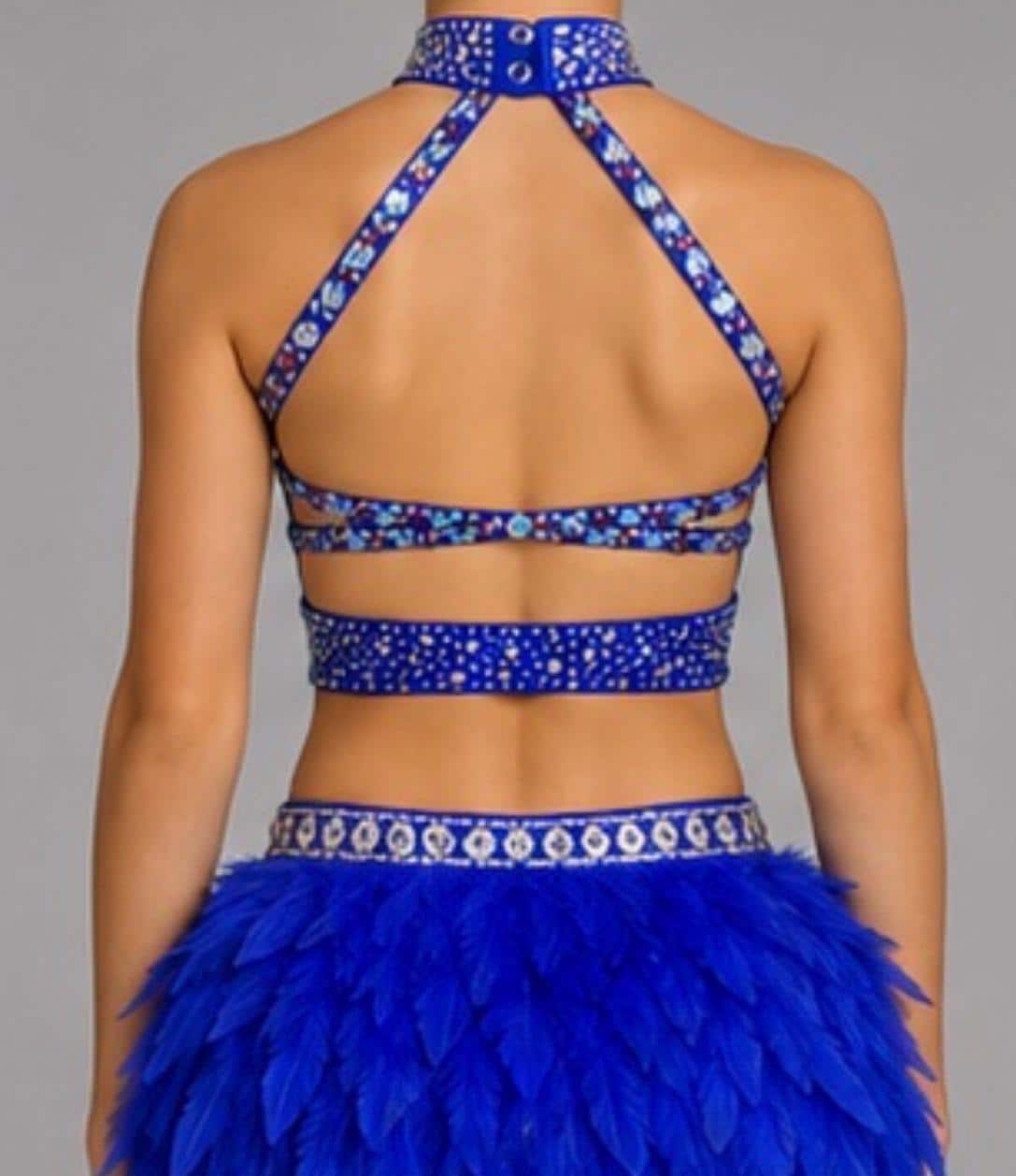 Royal Serenade - Royal Blue Rhinestone Lyrical Dance Costume | Contemporary Ballet Competition Dress | Girls Size 6 Stage Outfit