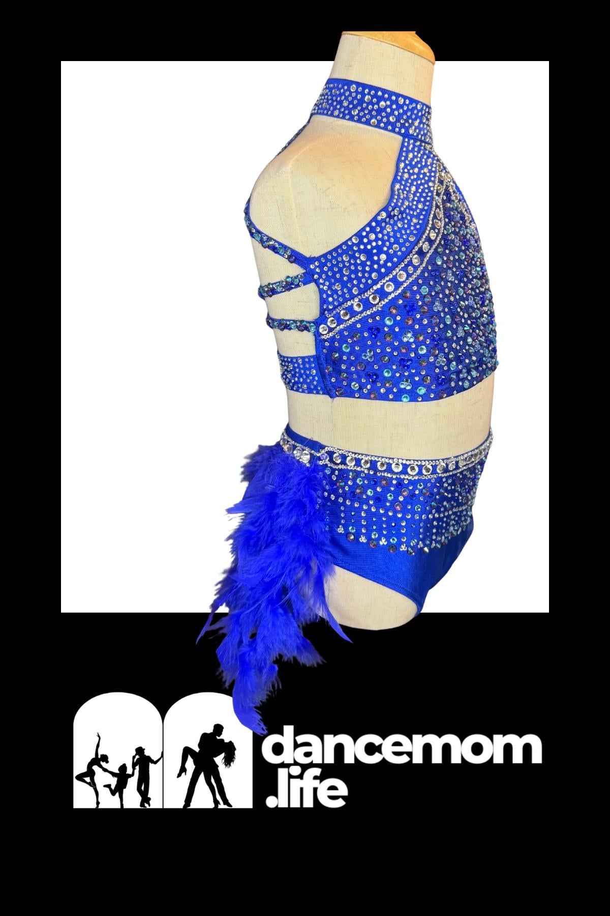 Royal Serenade - Royal Blue Rhinestone Lyrical Dance Costume | Contemporary Ballet Competition Dress | Girls Size 6 Stage Outfit
