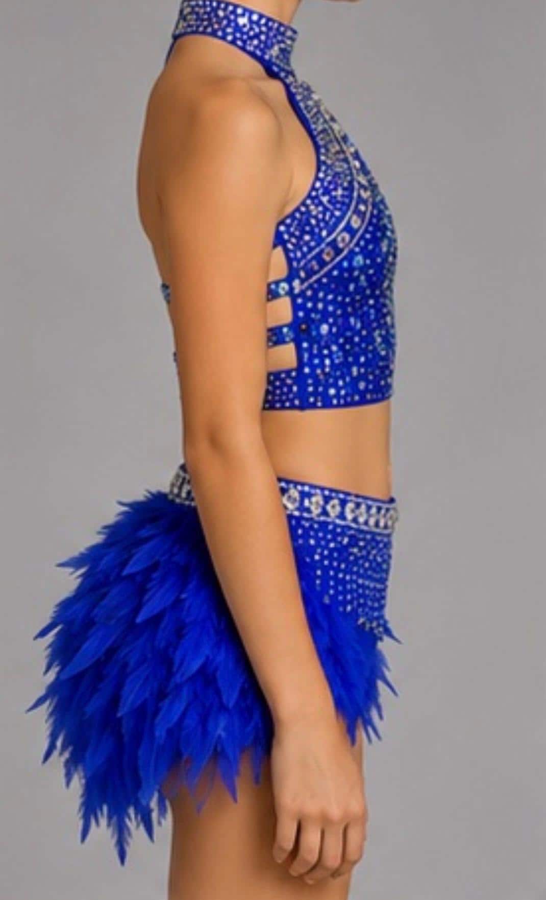 Royal Serenade - Royal Blue Rhinestone Lyrical Dance Costume | Contemporary Ballet Competition Dress | Girls Size 6 Stage Outfit