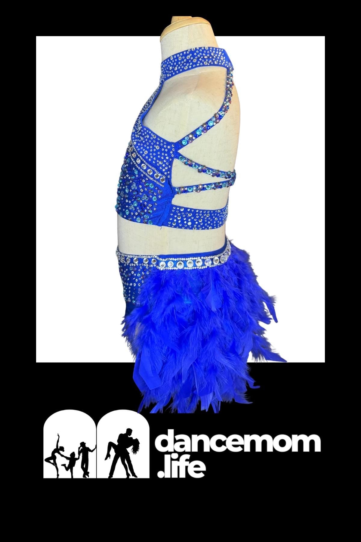 Royal Serenade - Royal Blue Rhinestone Lyrical Dance Costume | Contemporary Ballet Competition Dress | Girls Size 6 Stage Outfit