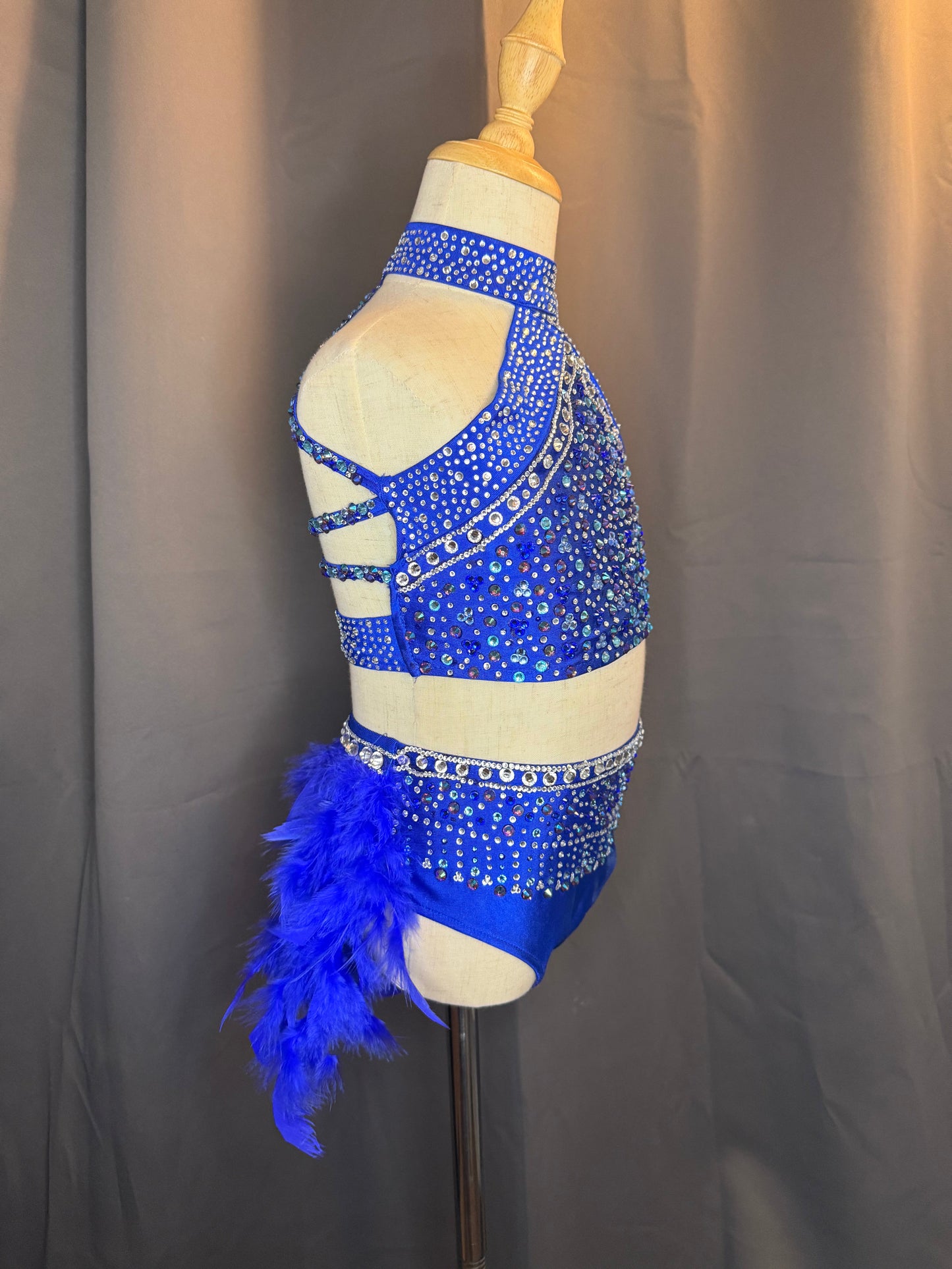 Royal Serenade – Royal Blue & Teal Rhinestone Lyrical Costume (Size 6)