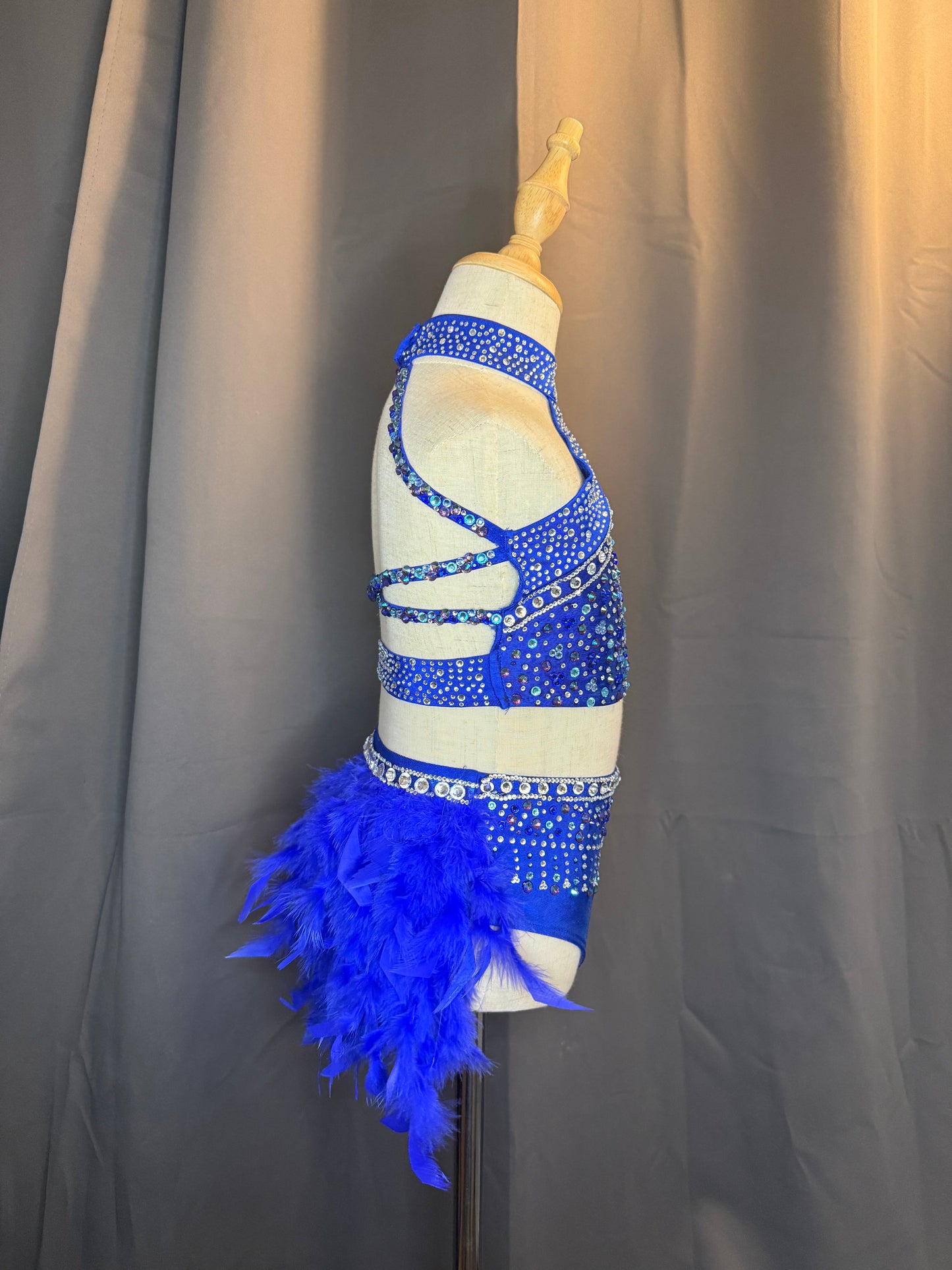 Royal Serenade – Royal Blue & Teal Rhinestone Lyrical Costume (Size 6)