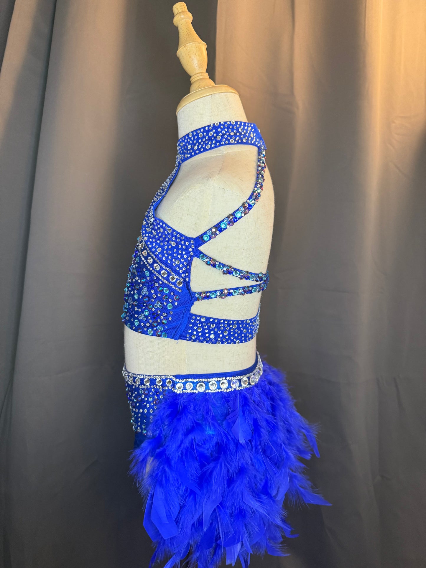 Royal Serenade – Royal Blue & Teal Rhinestone Lyrical Costume (Size 6)