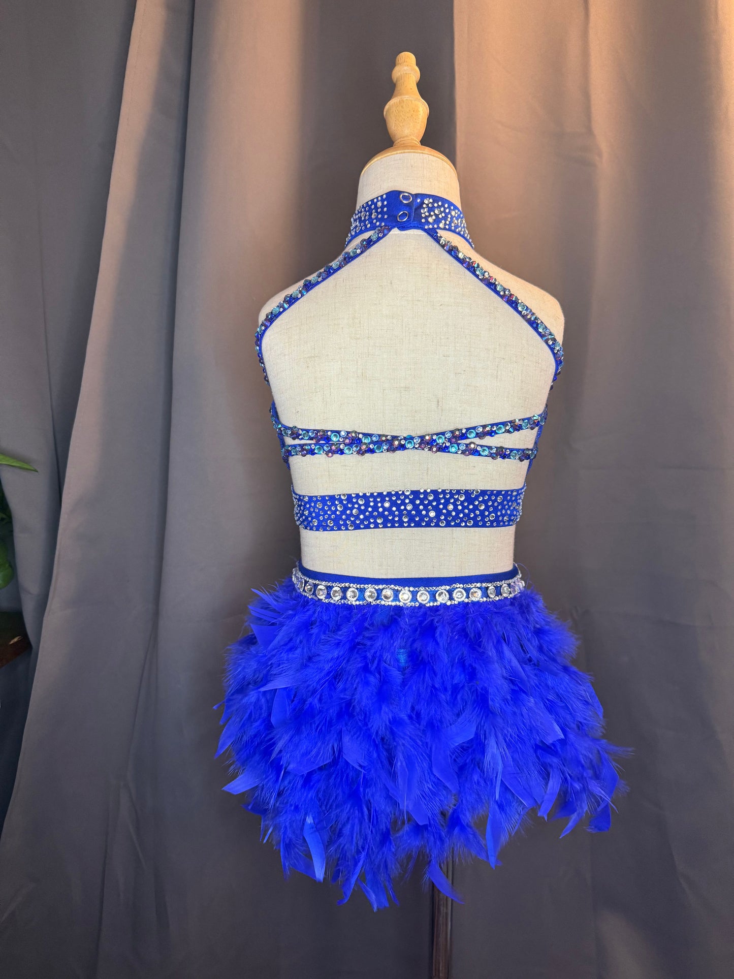 Royal Serenade – Royal Blue & Teal Rhinestone Lyrical Costume (Size 6)