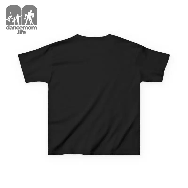 Plain black t-shirt with short sleeves.